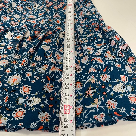 Vera Wang Dress Floral Princess Large Teal - Picture 13 of 13